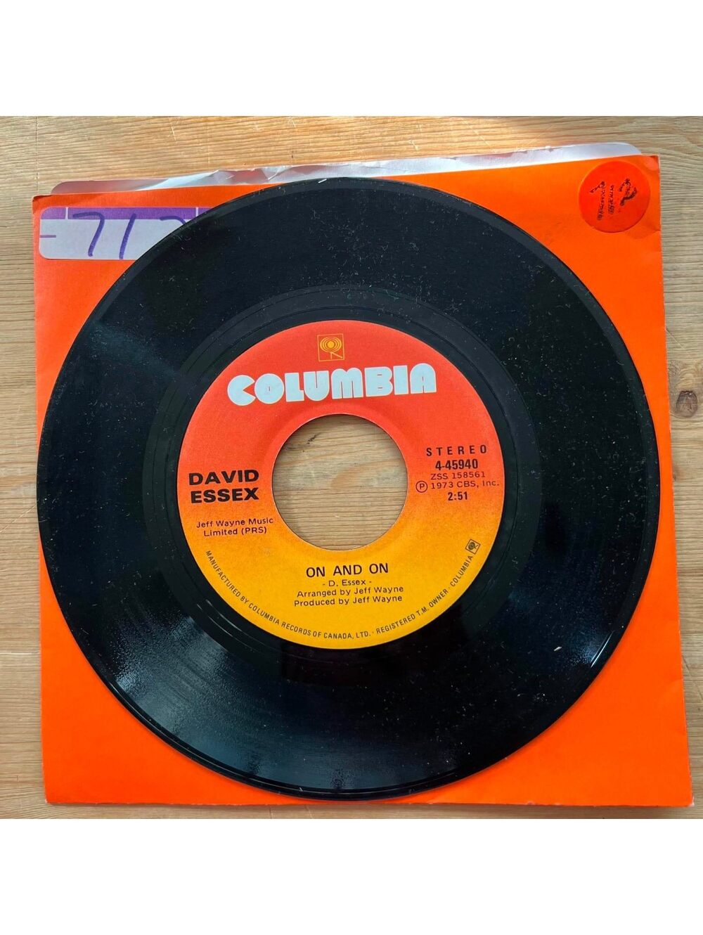 David Essex - On and On/Rock On 45rpm VG+ R08